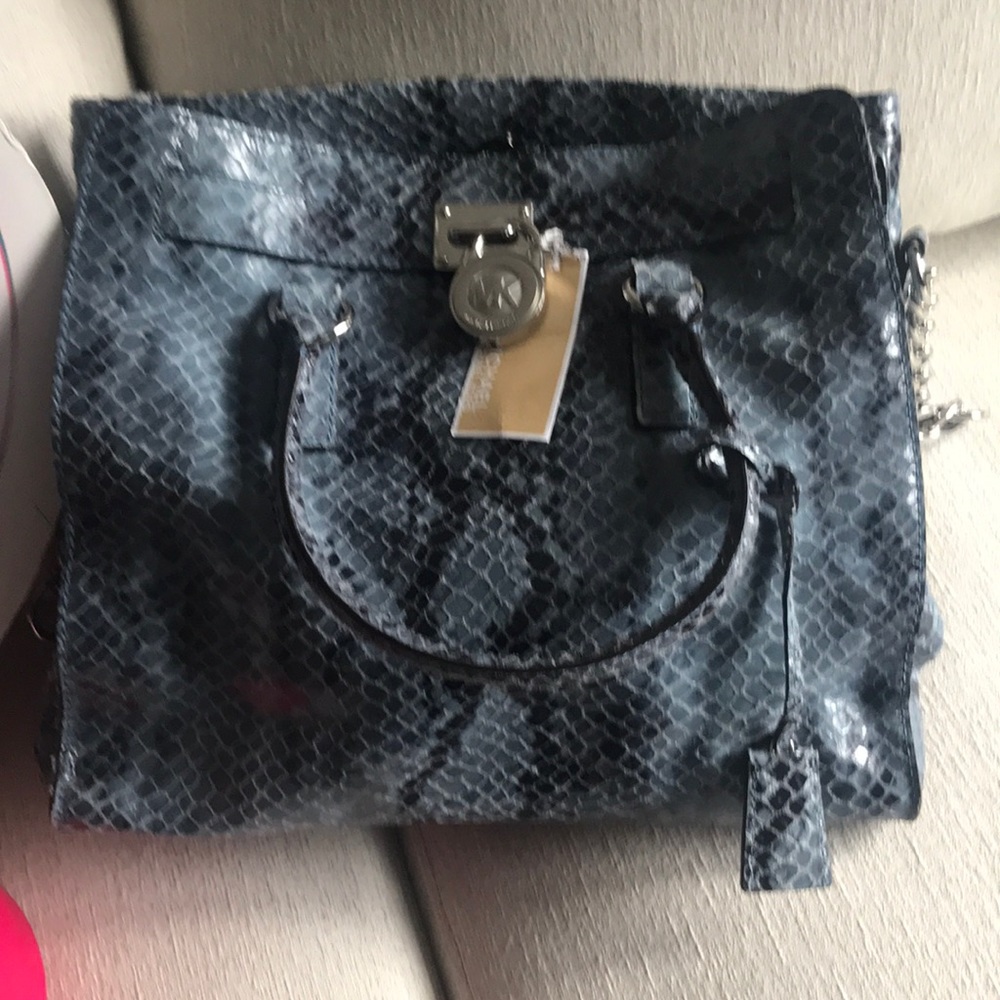 Michael Michael Kors Hamilton Python Blue Denim - image 2